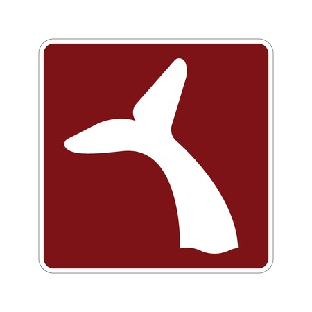 Sign Solutions Usa Whale Viewing (Symbol), Aluminum, 30 in x 30 in DUS08HWT3030RS-107